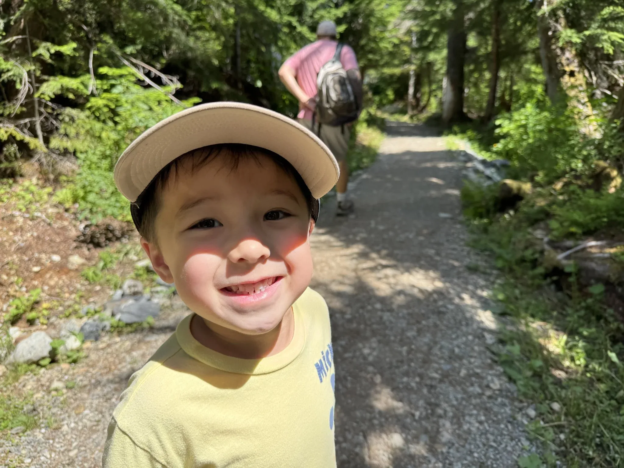 Child on the trail back to the car.